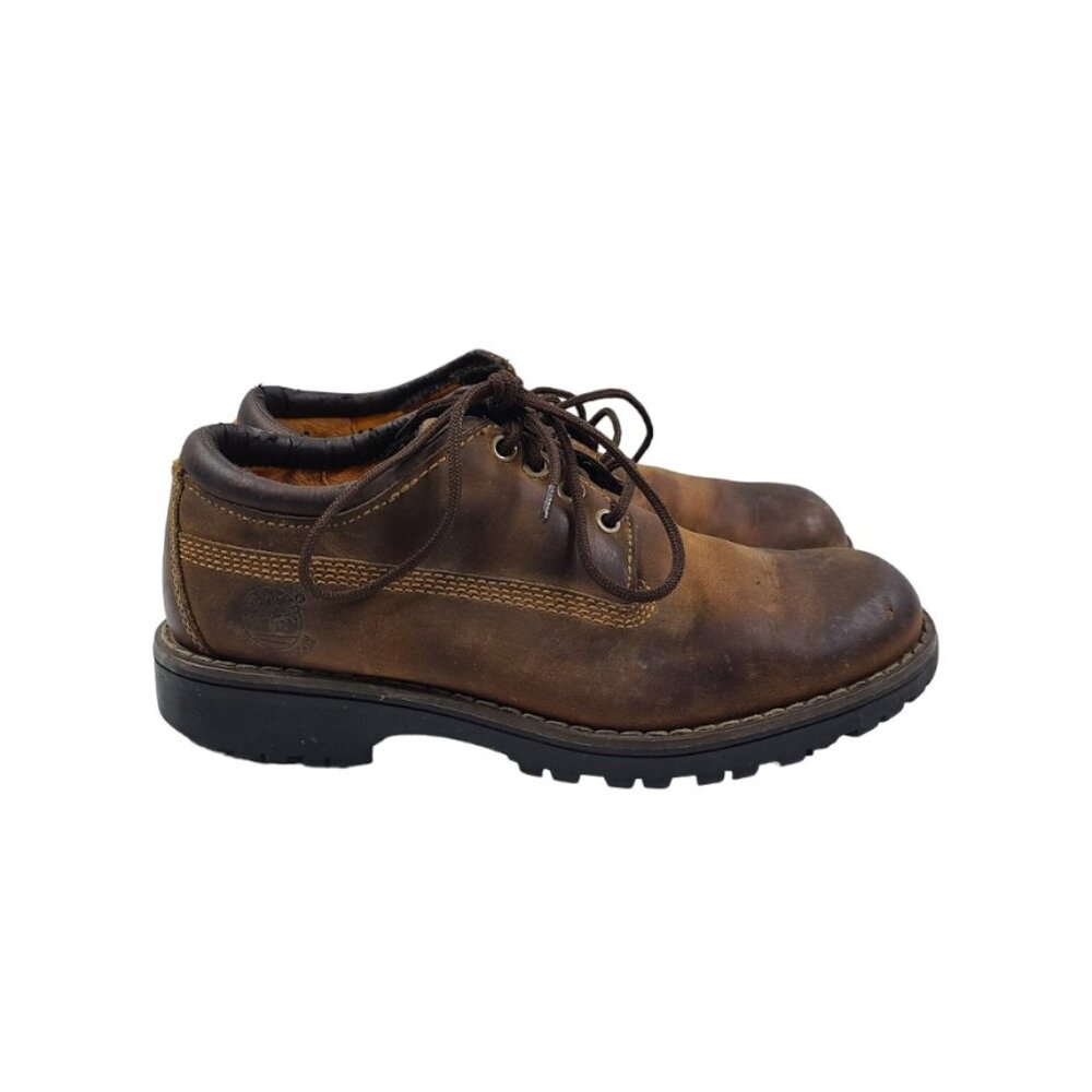 Timberland Men's Brown Leather Lace Up Classic Casual Oxford Shoes Size 8M